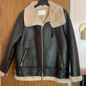 Zara Black and Cream Utility Jacket